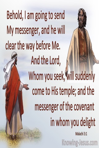 Malachi 3:1 The Lord Will Suddenly Come To His Temple (brown)